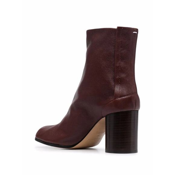Maison Margiela Tabi 80mm Leather Ankle Boots - 10 - Brown - Picture 2 of 6